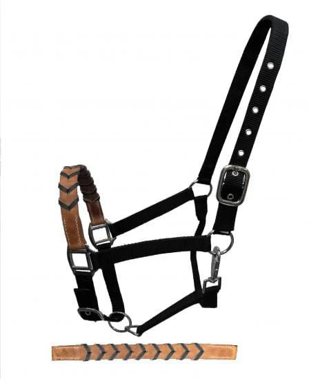 Showman Leather Nose & Buckstitch Halter