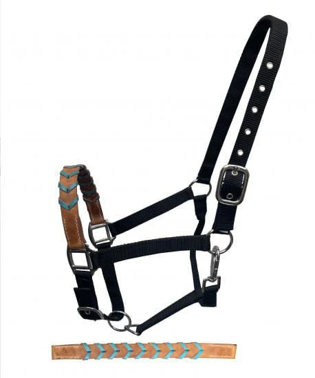 Showman Leather Nose & Buckstitch Halter - Image 2