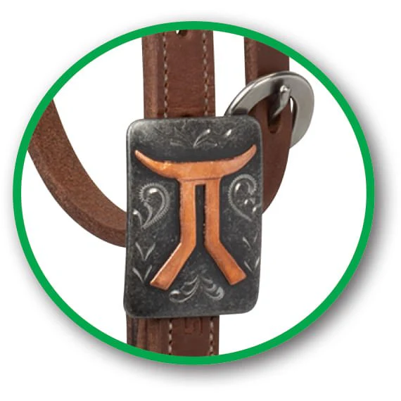 Smarty x Synergy Latigo Lined Oiled Harness Leather Headstall - Image 2