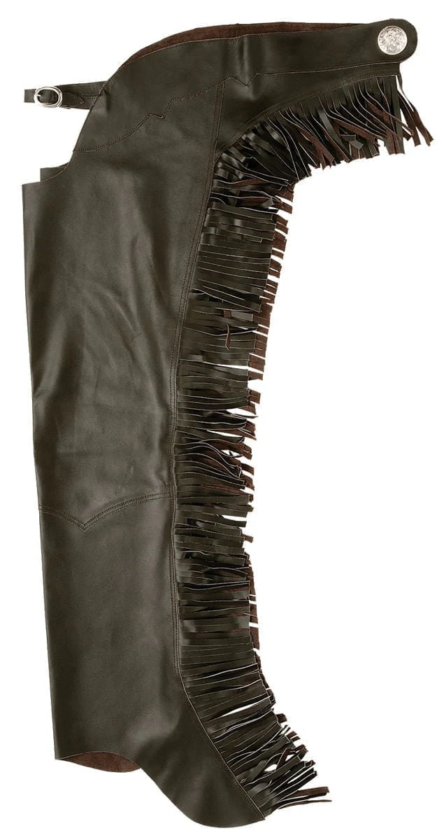 Smooth Leather Chaps with Fringe - Image 11