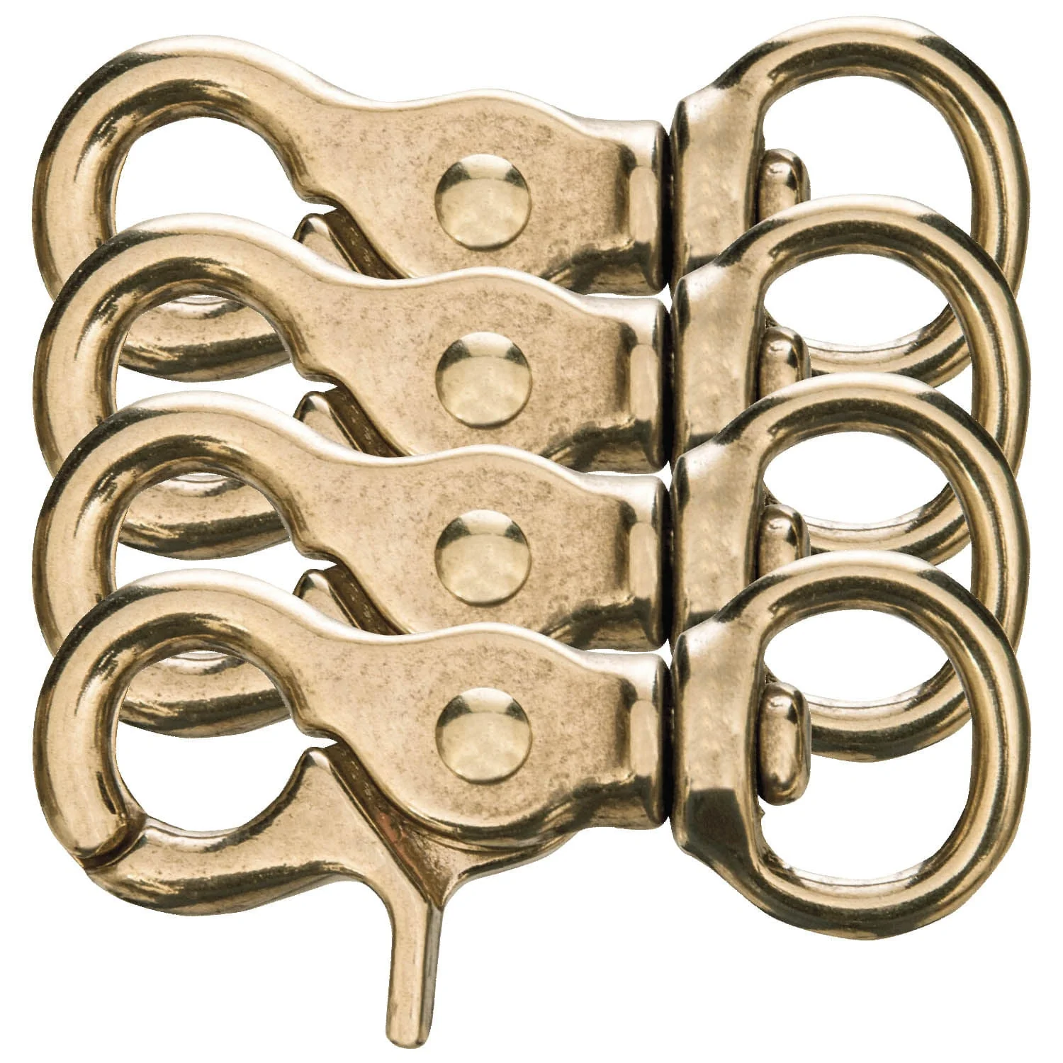 Jeffers Solid Brass Trigger Snap with Round Swivel Eye, 5/8" x 2-3/4" - Image 4