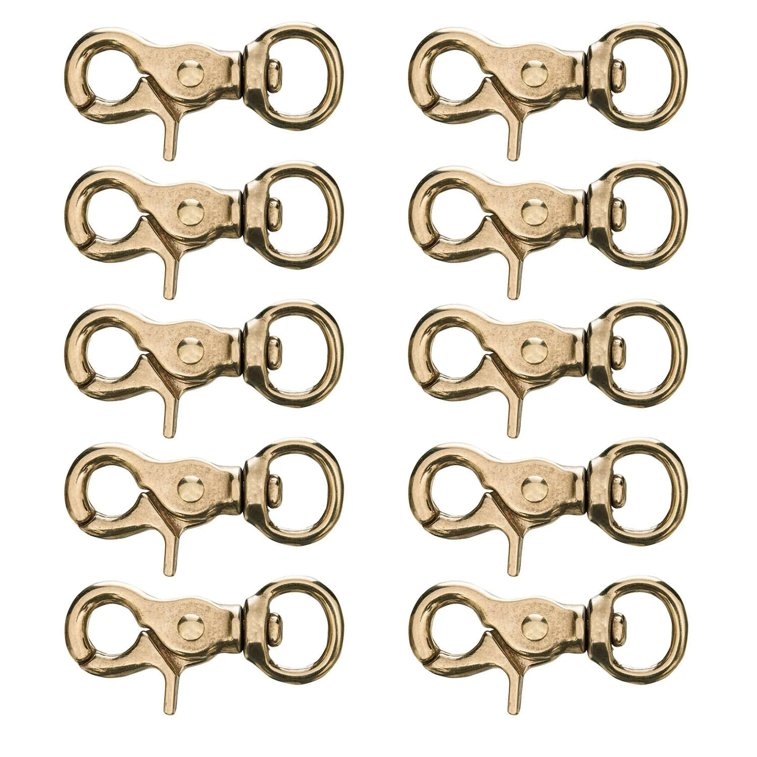 Jeffers Solid Brass Trigger Snap with Round Swivel Eye, 5/8" x 2-3/4" - Image 6