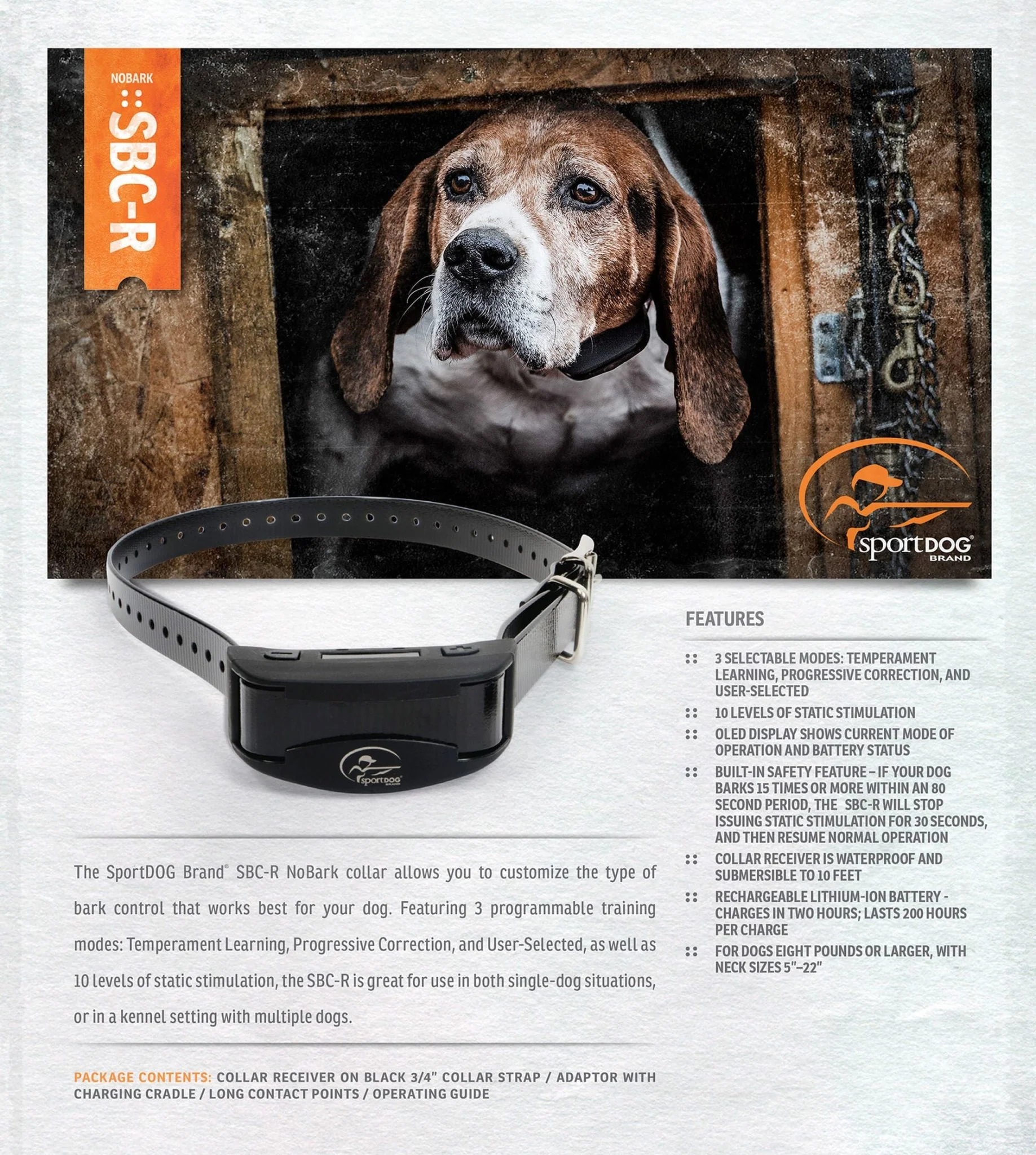 SportDOG NoBark Collar, SBC-R - Image 4