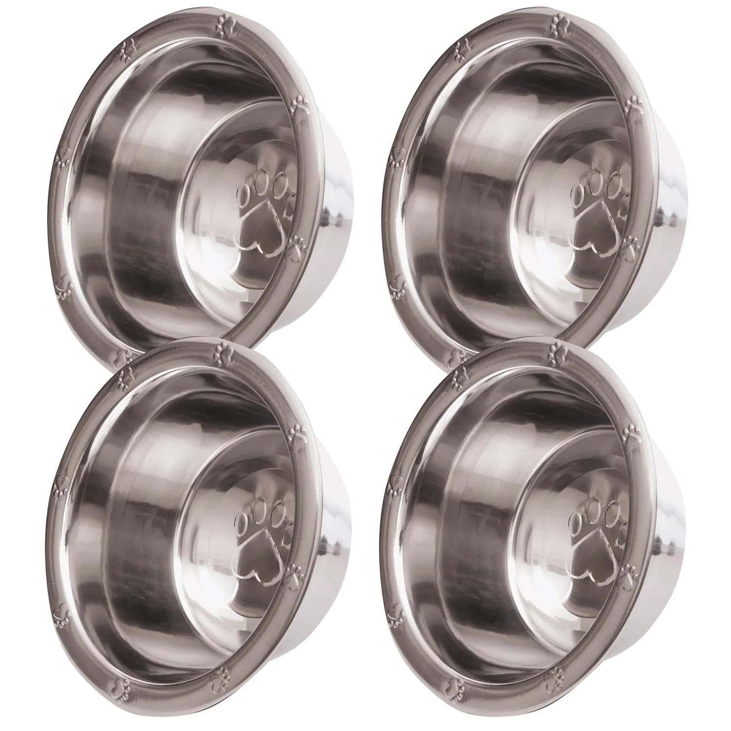 Jeffers Stainless Steel Embossed Wide-Lip Food & Water Pet Bowls - Image 20
