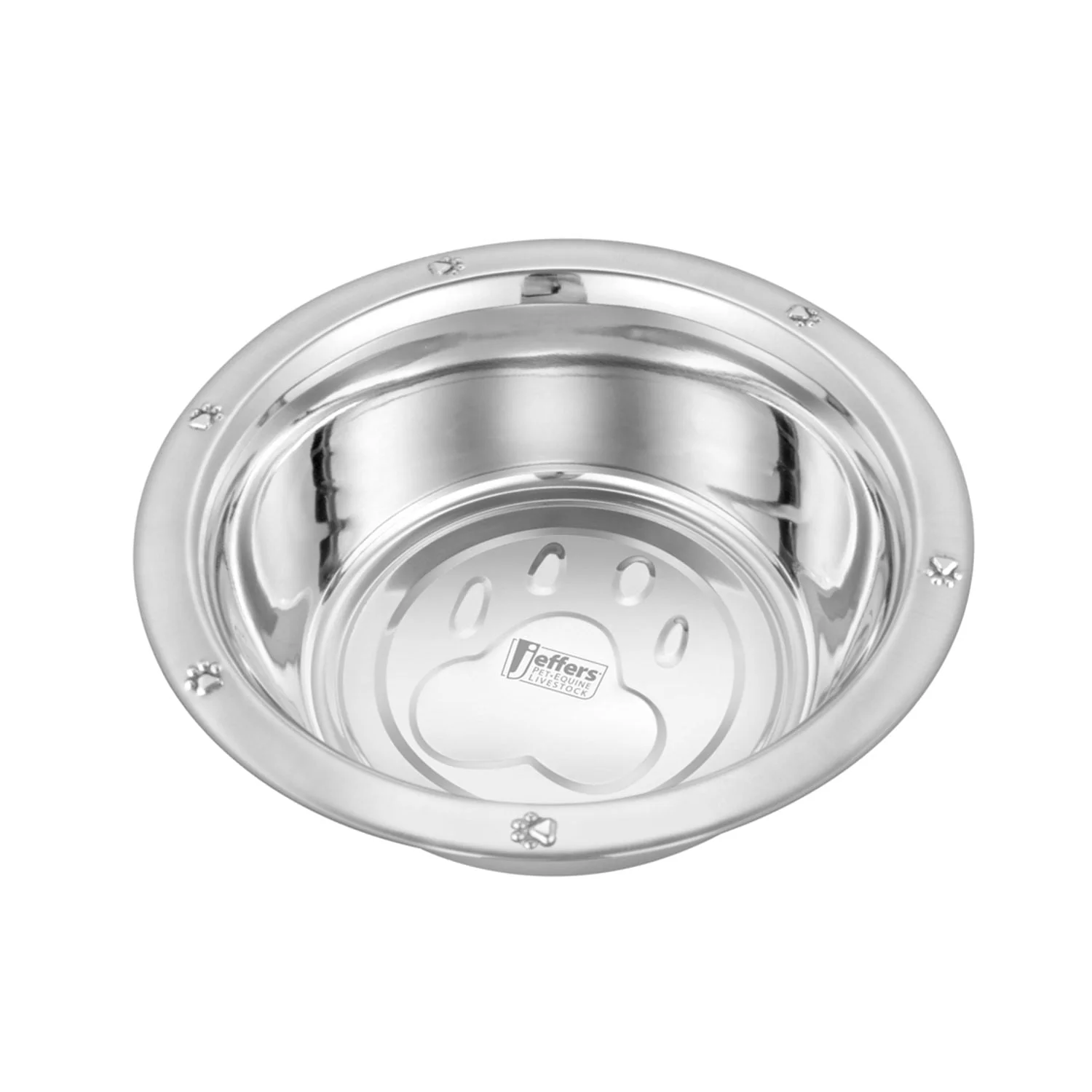 Jeffers Stainless Steel Embossed Wide-Lip Food & Water Pet Bowls - Image 6
