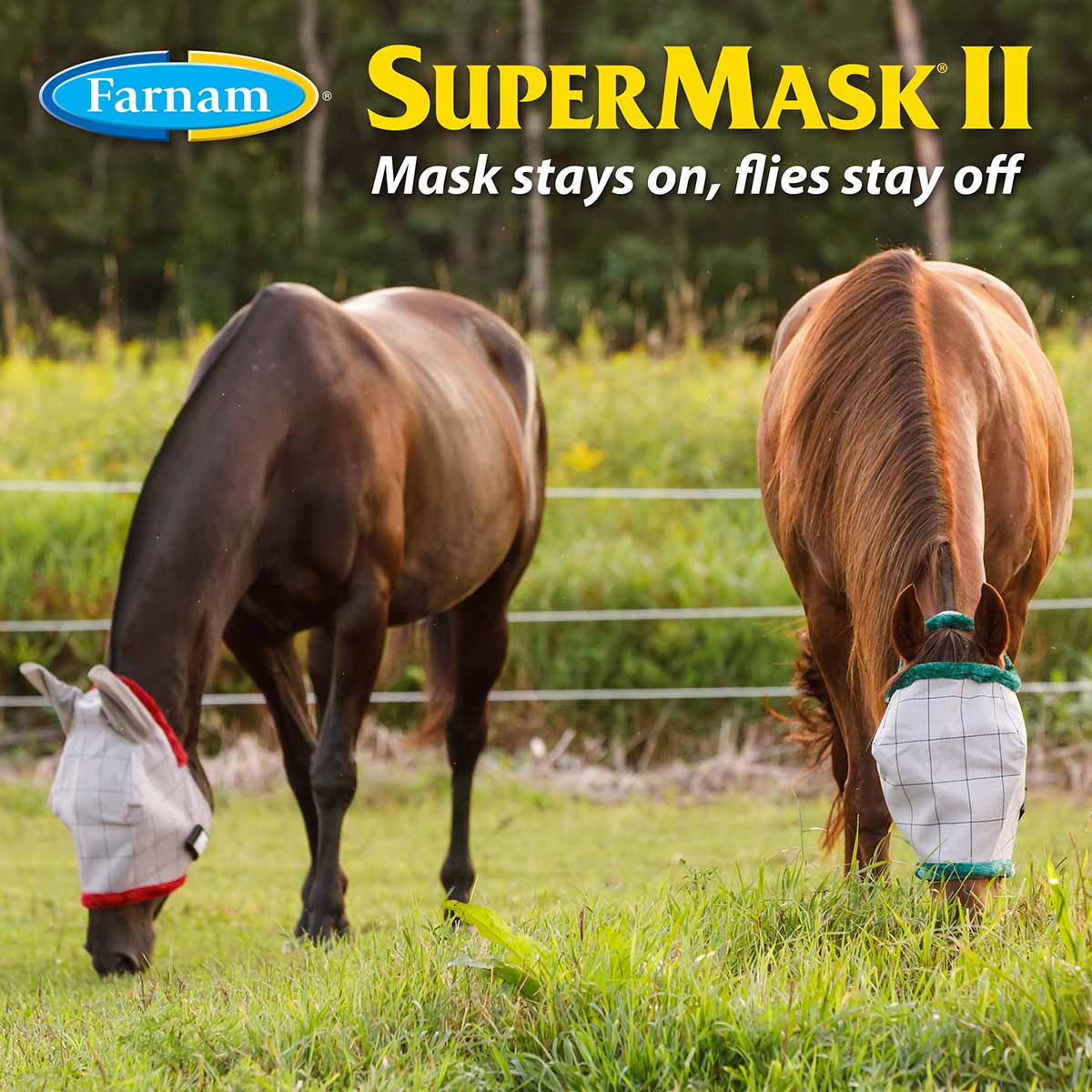 Farnam SuperMask II Classic Horse Fly Mask with Ears - Image 3