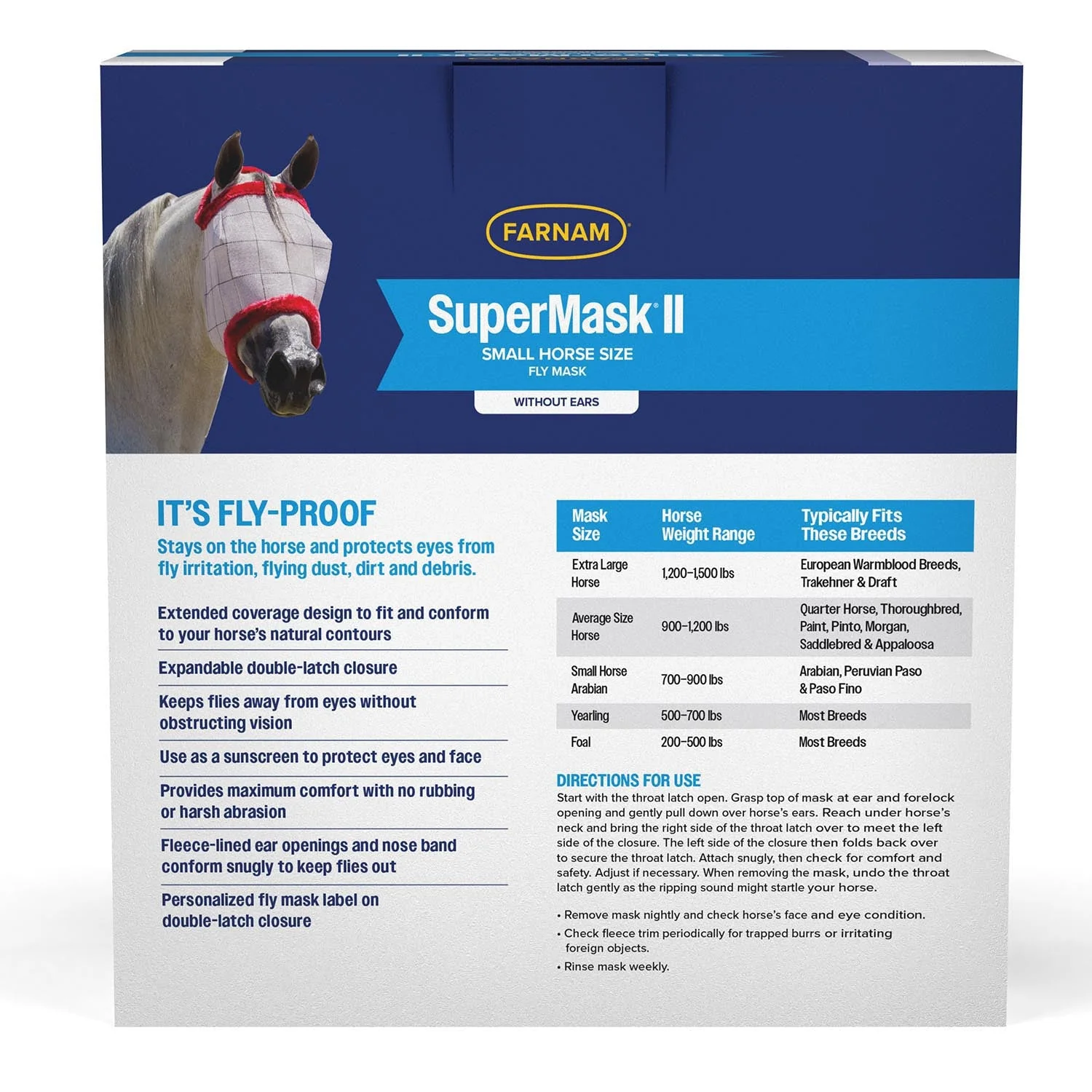 Farnam SuperMask II Horse Fly Mask without Ears - Image 13