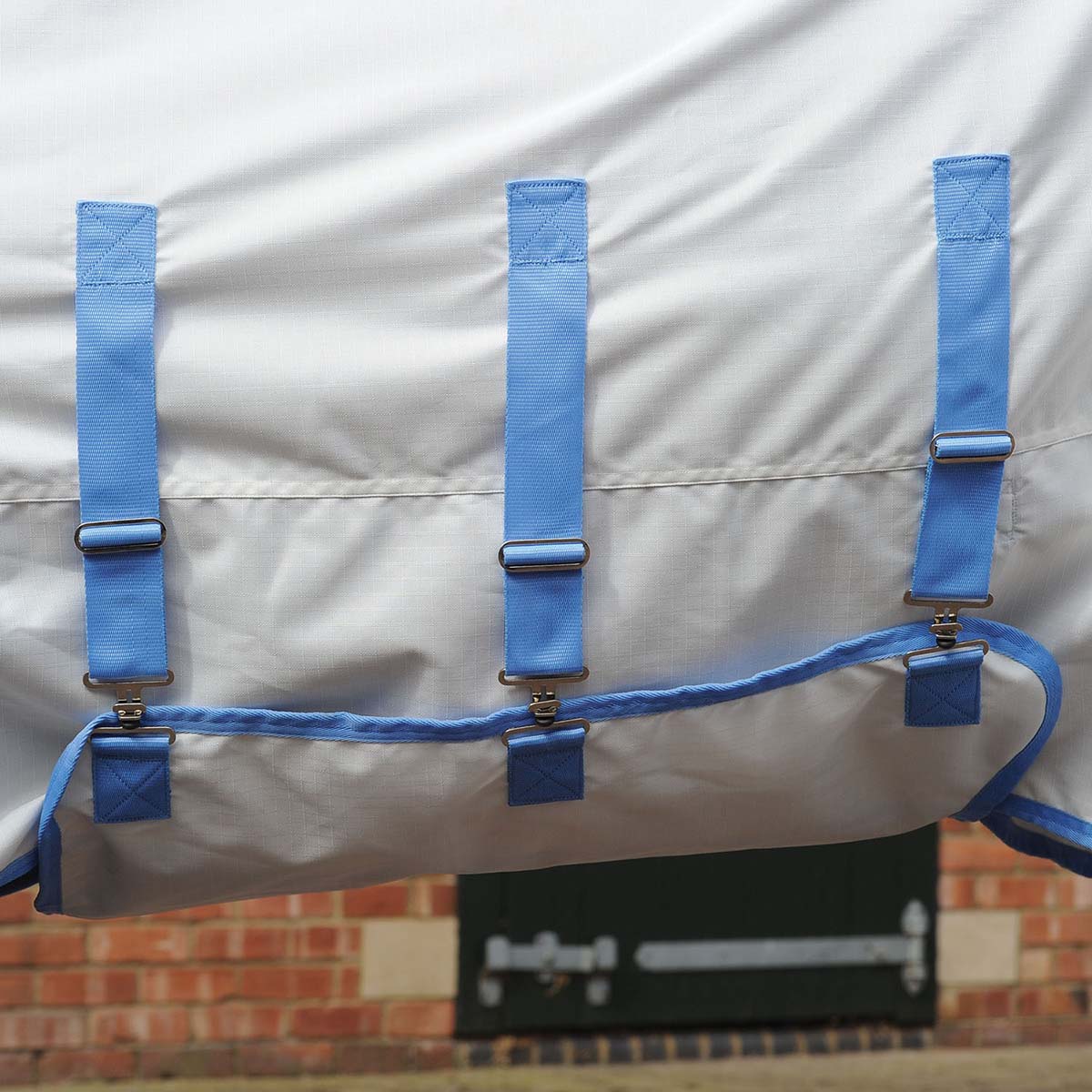 Sweet Itch Shield Combo Neck Horse Fly Sheet, White/Blue - Image 5