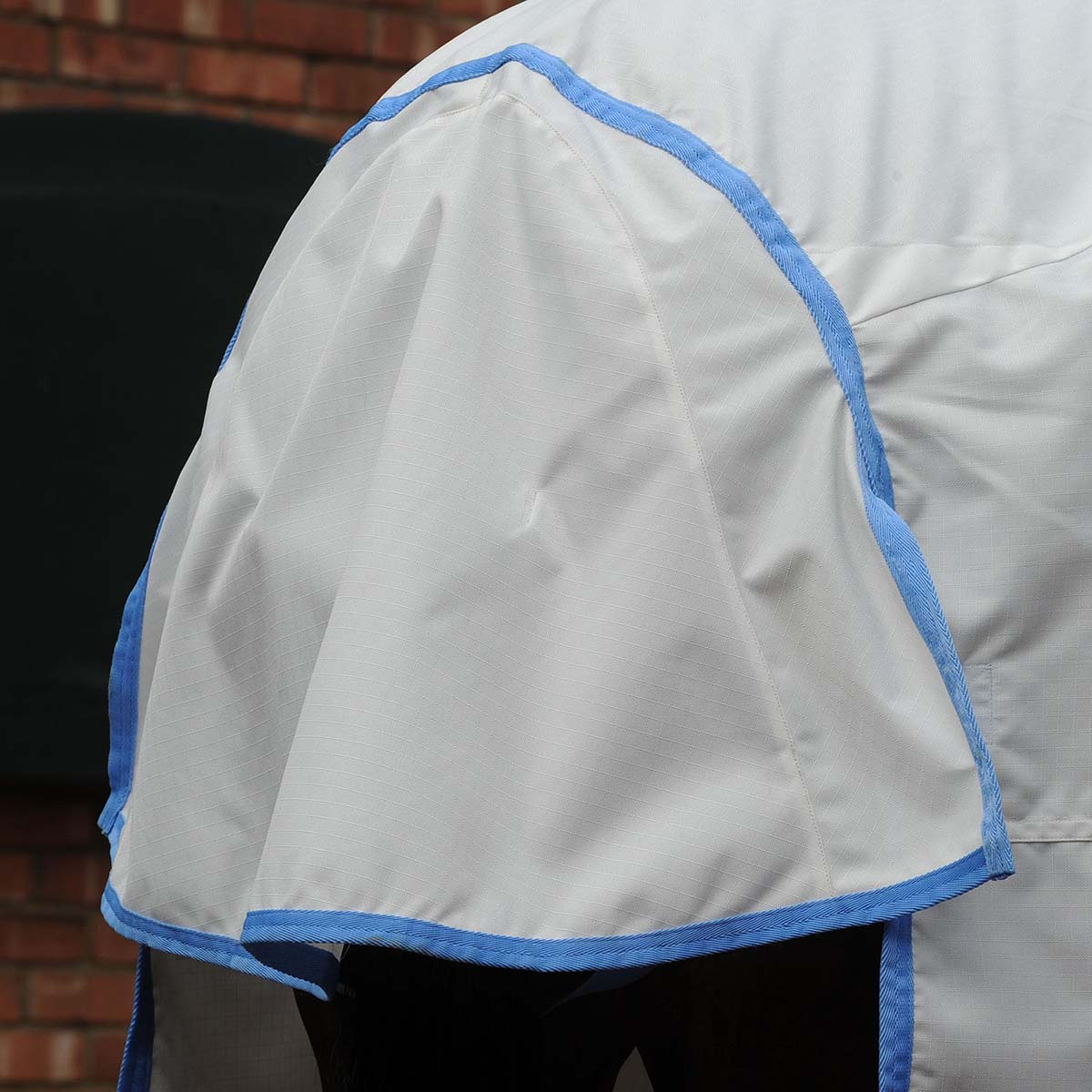 Sweet Itch Shield Combo Neck Horse Fly Sheet, White/Blue - Image 6