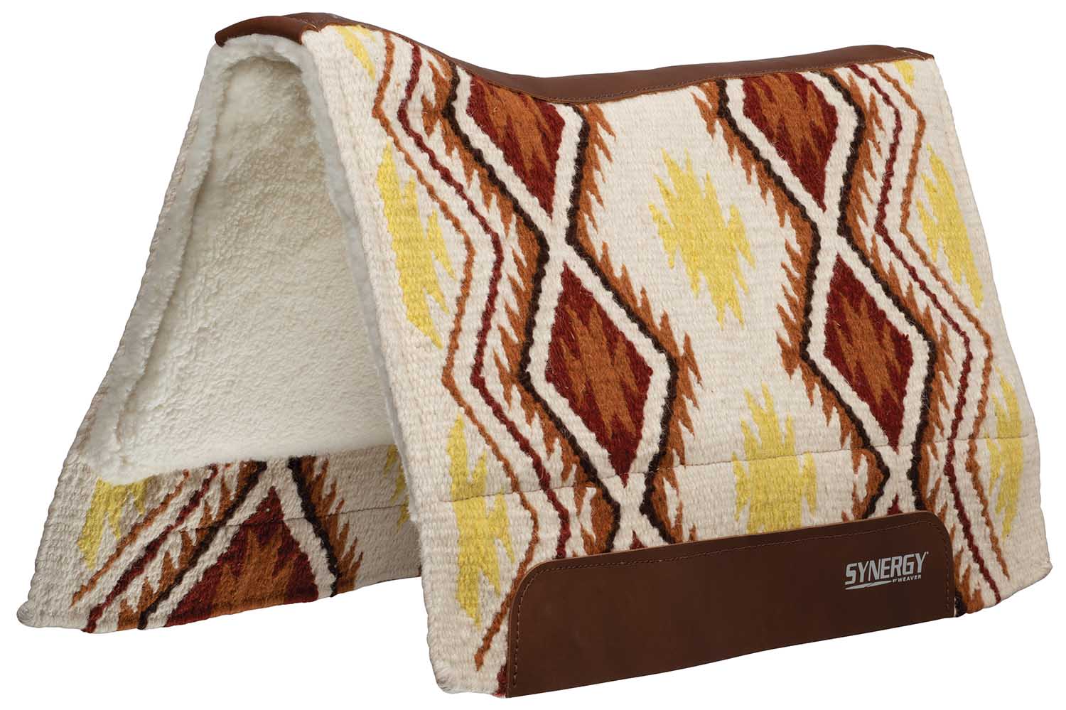 Synergy Contoured Performance Saddle Pad, Wool Blend Felt Lined, Firestorm - Image 4