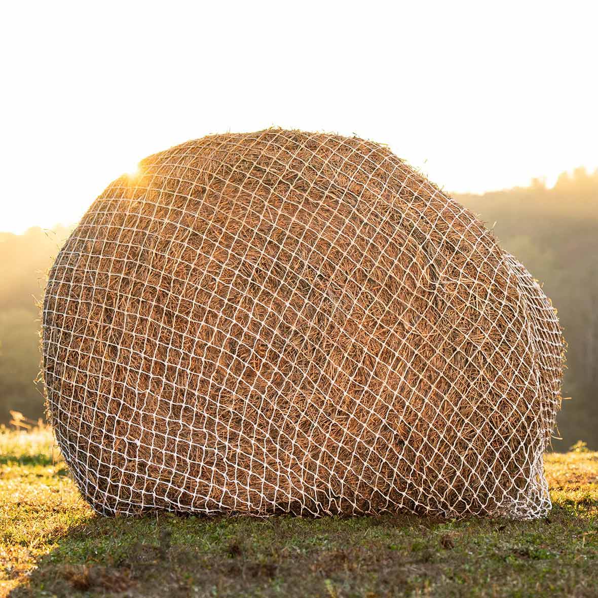 Texas HayNet Heavy Gauge Round Bale Hay Net, 2.25" Holes