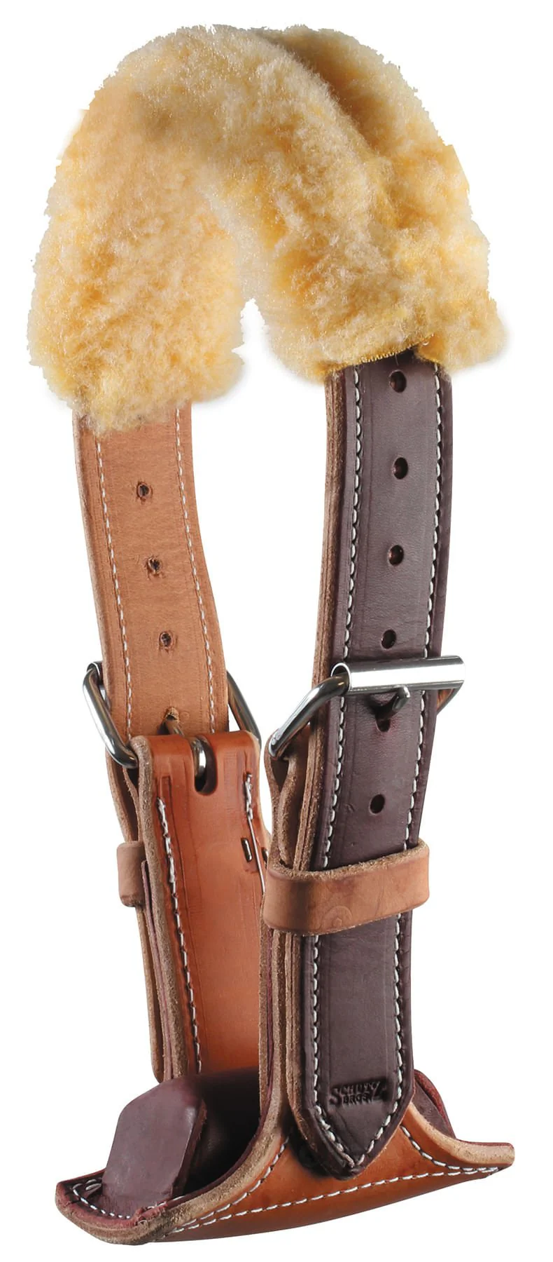 Dare Leather Cribbing Control Collar with Fleece for Horses - Image 2