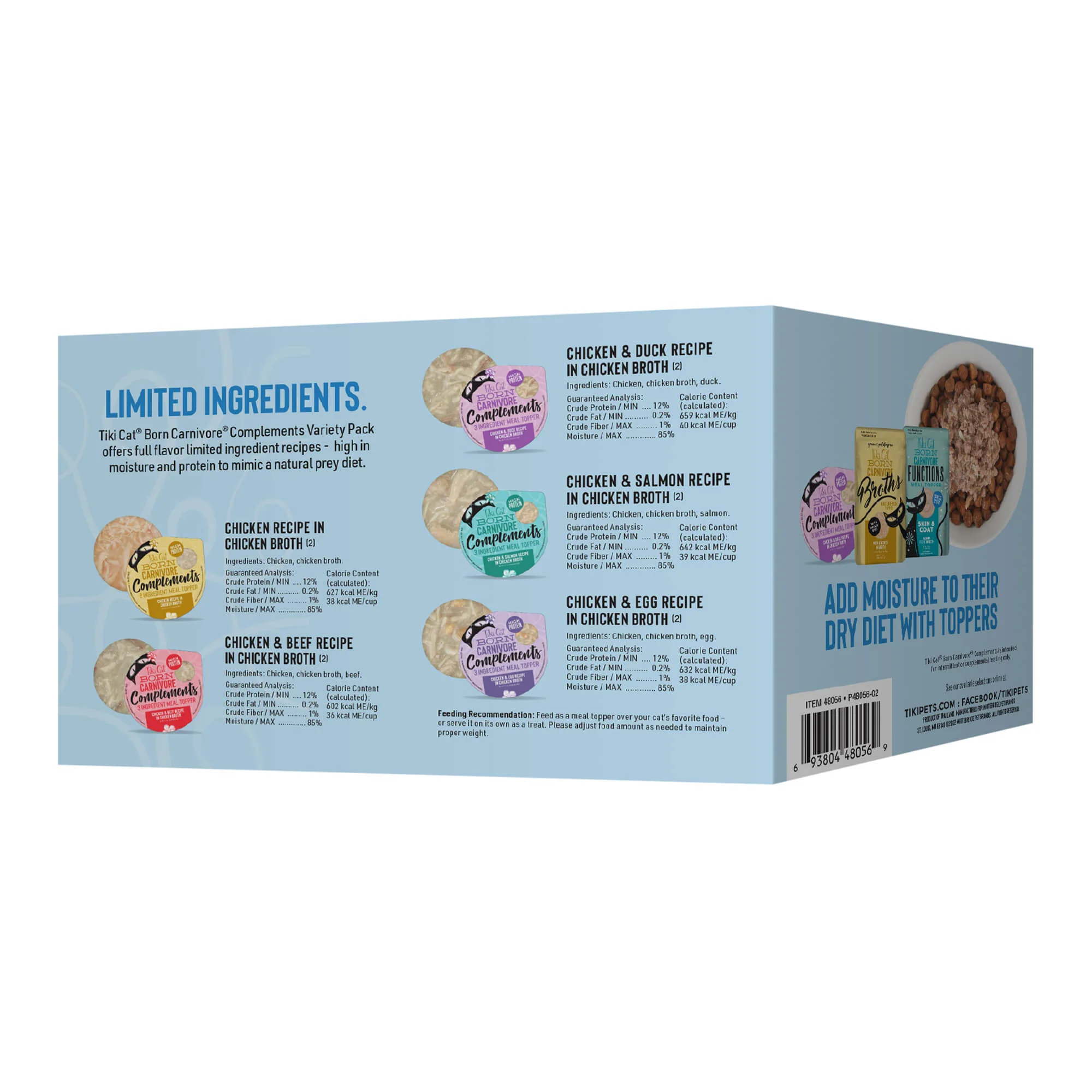 Tiki Cat Born Carnivore Complements Wet Cat Food Topper, Variety Pack - Image 4