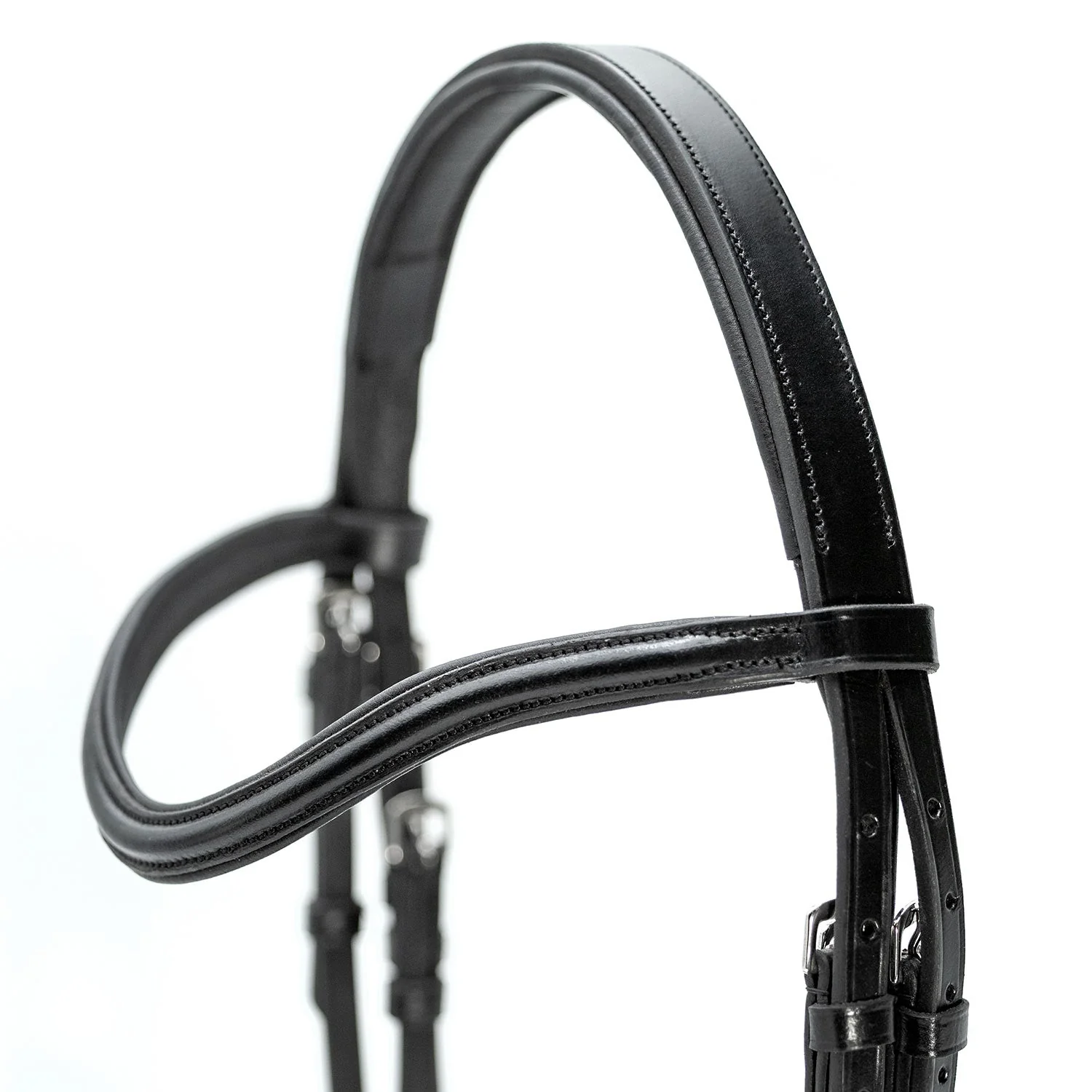 Jeffers Uniquely English "Aachen" Leather Dressage Bridle with Reins for Horses - Image 5