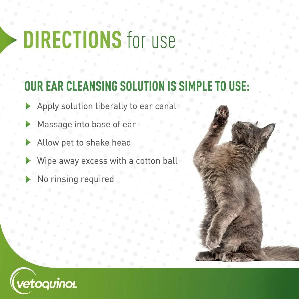 Vetoquinol Ear Cleansing Solution with Aloe for Dogs & Cats - Image 4