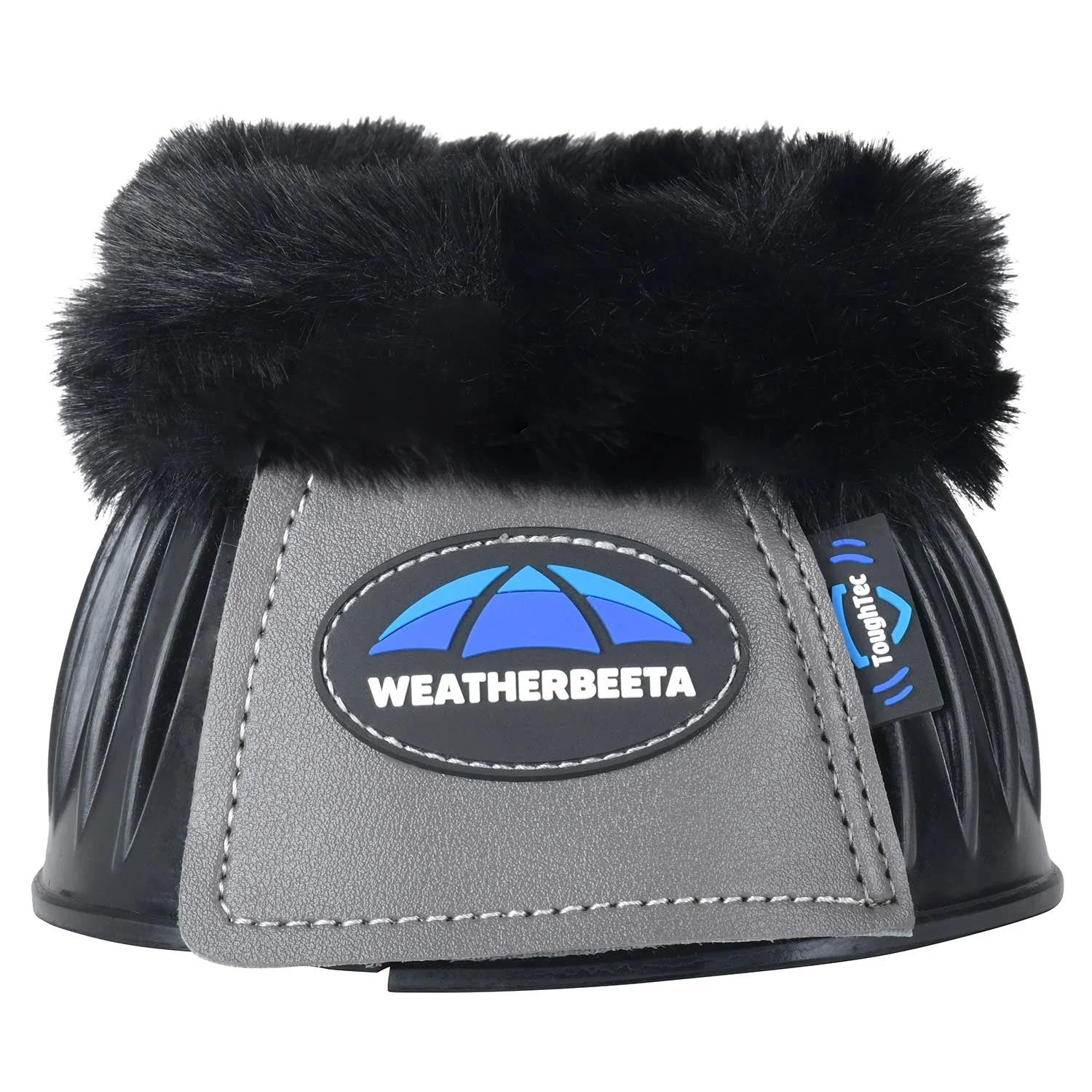 WeatherBeeta Tough-Tec Prime Fleece Trim Rubber Bell Boots for Horses - Image 3