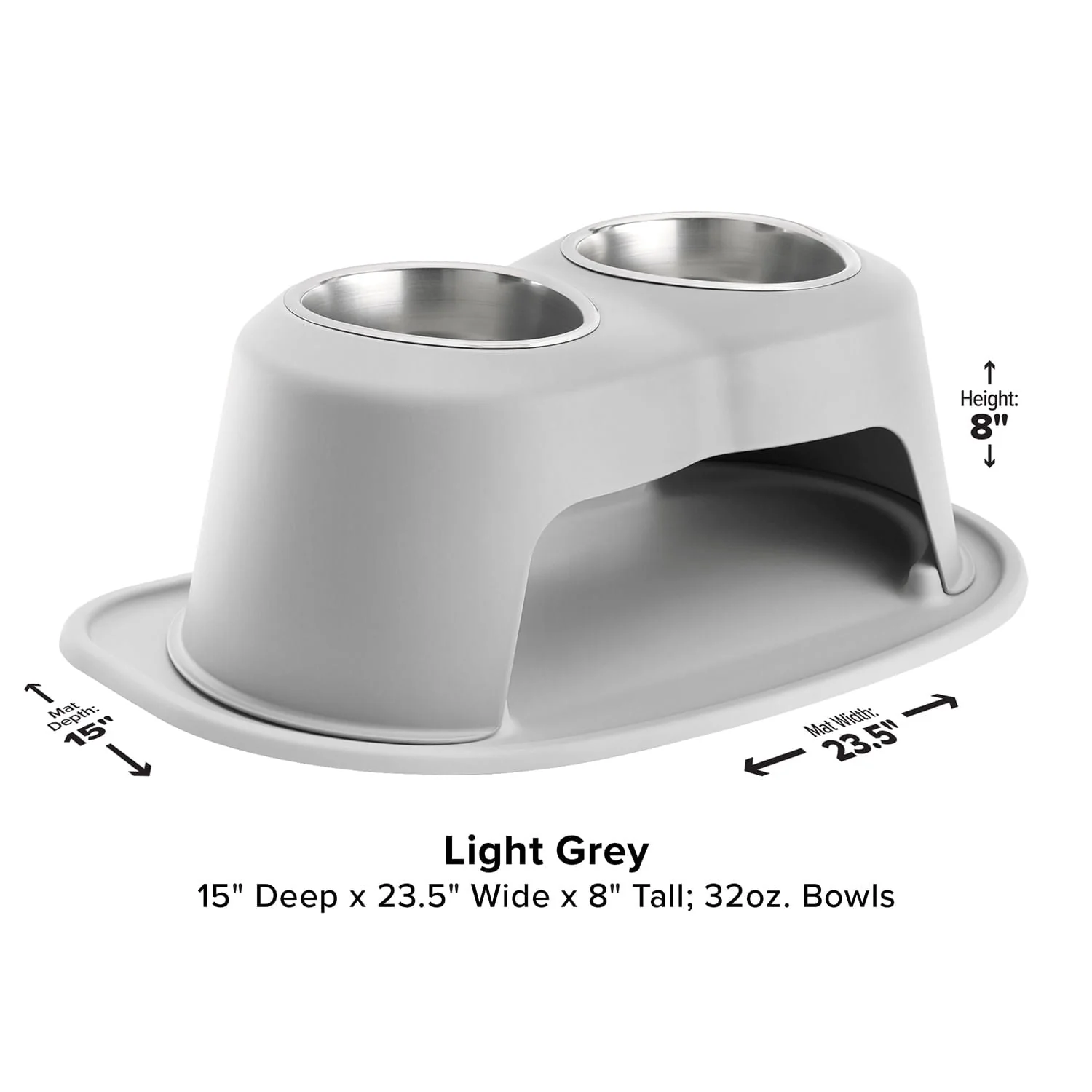 WeatherTech Double High Pet Feeding System, Stainless Steel - Image 27