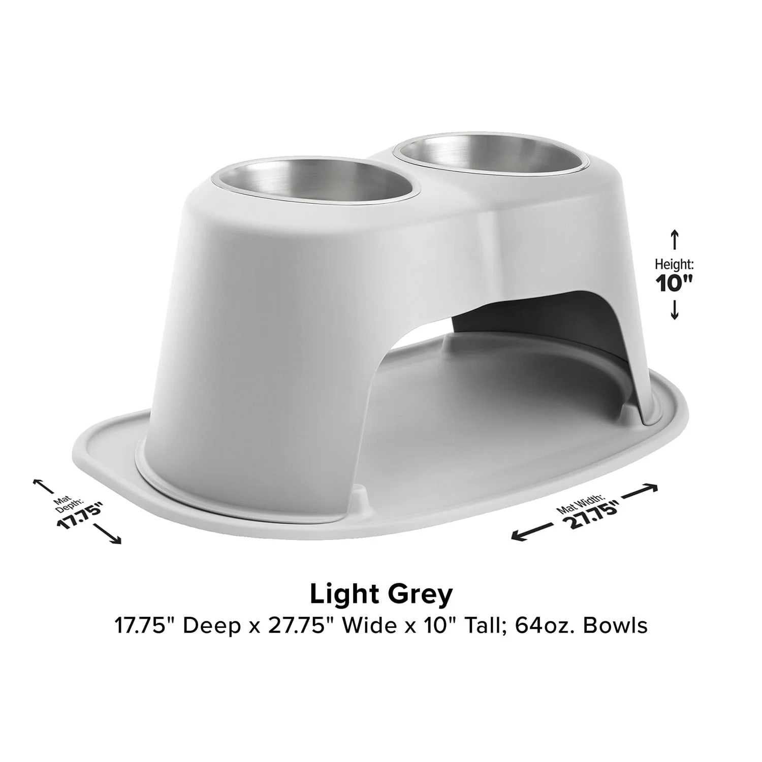 WeatherTech Double High Pet Feeding System, Stainless Steel - Image 46