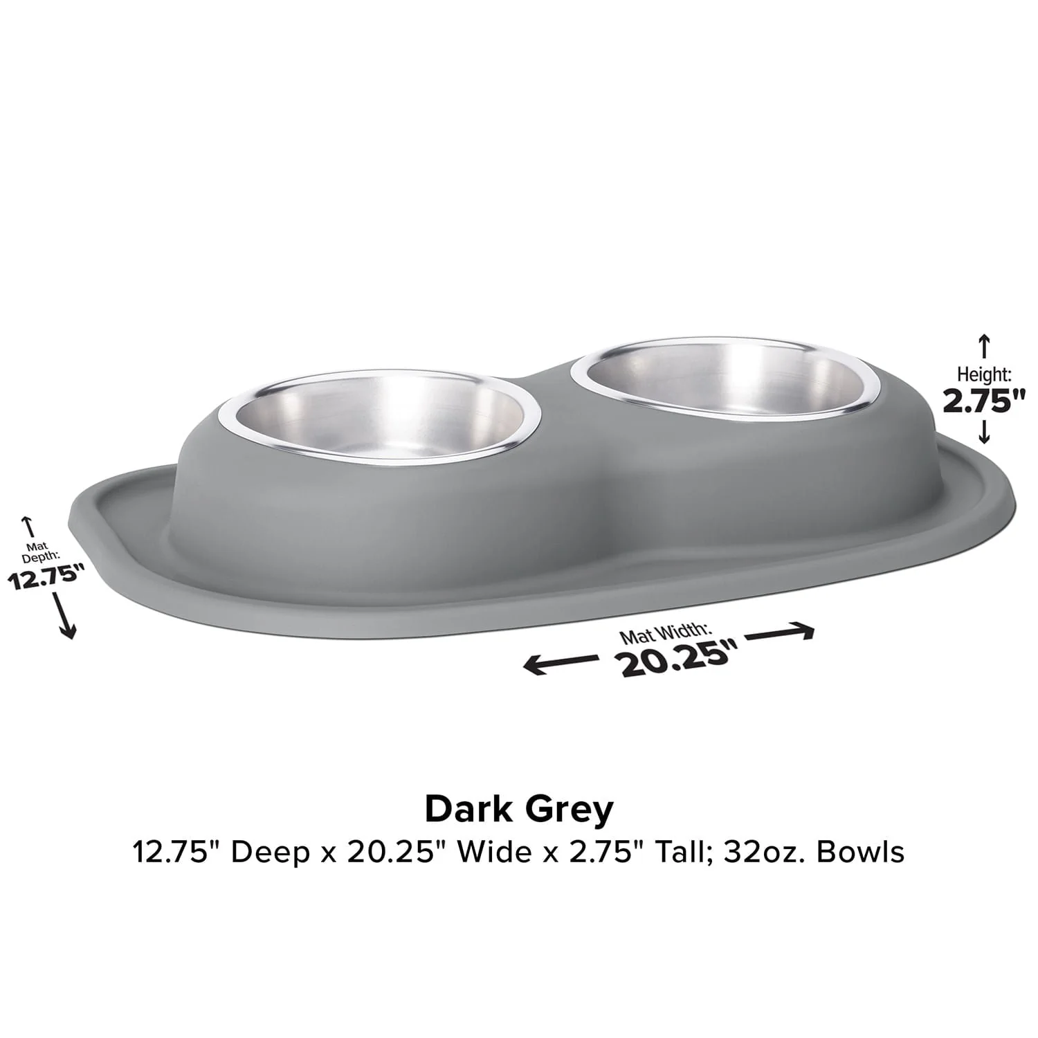 WeatherTech Double Low Pet Feeding System, Stainless Steel - Image 23