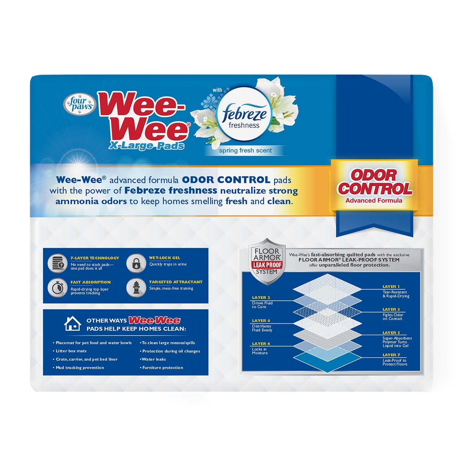Wee-Wee Odor Control X-Large Dog Pads with Febreze Freshness - Image 3