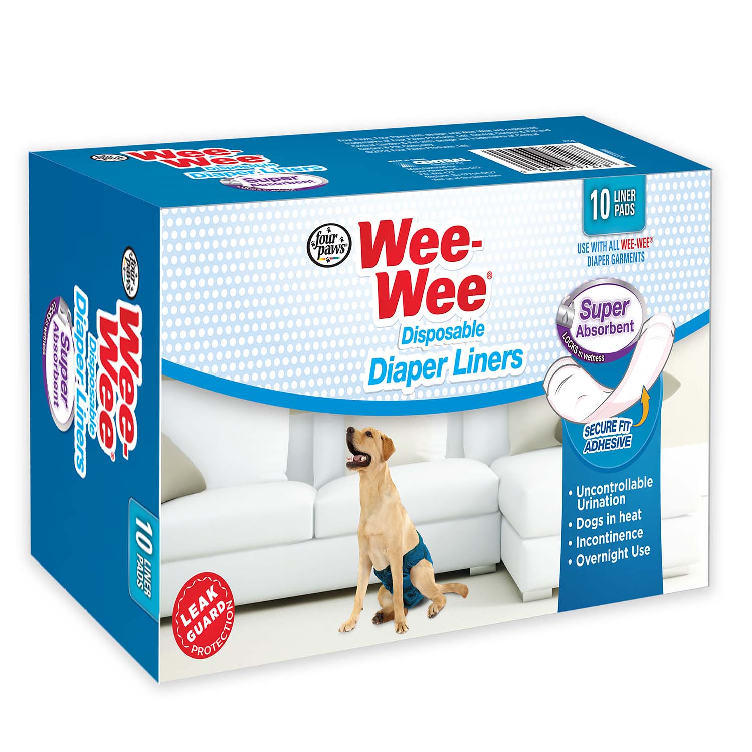 Wee-Wee Super Absorbent Disposable Dog Diaper Liners, 10 ct - Image 4