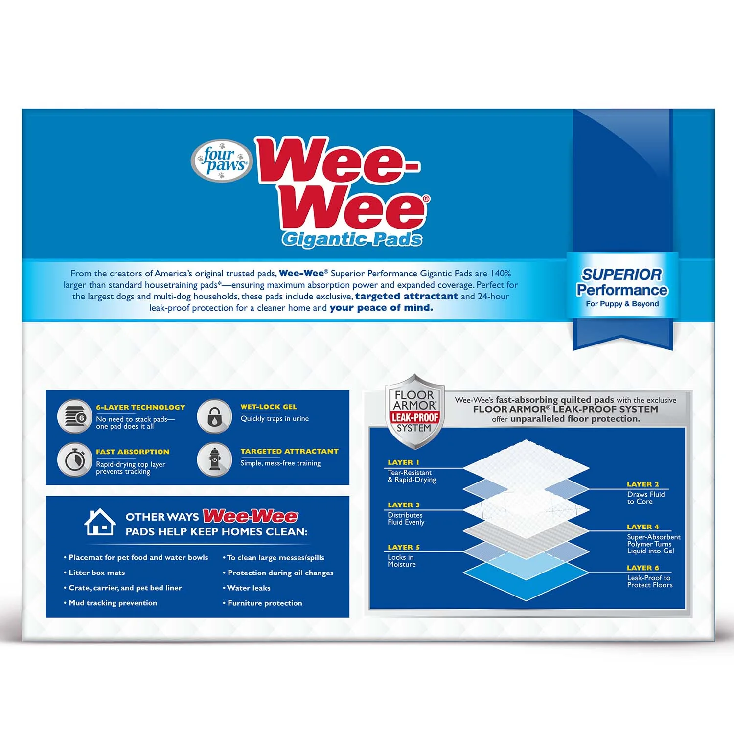 Wee-Wee Superior Performance Gigantic Dog Pee Pads - Image 10