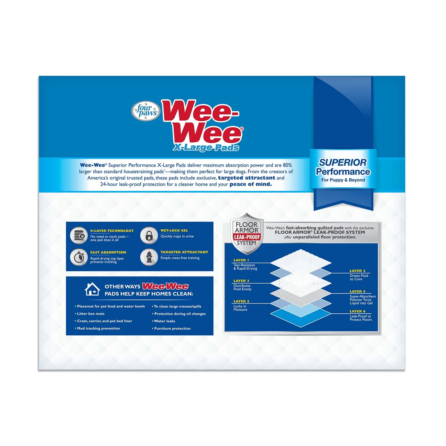 Wee-Wee Superior Performance X-Large Dog Pee Pads - Image 17