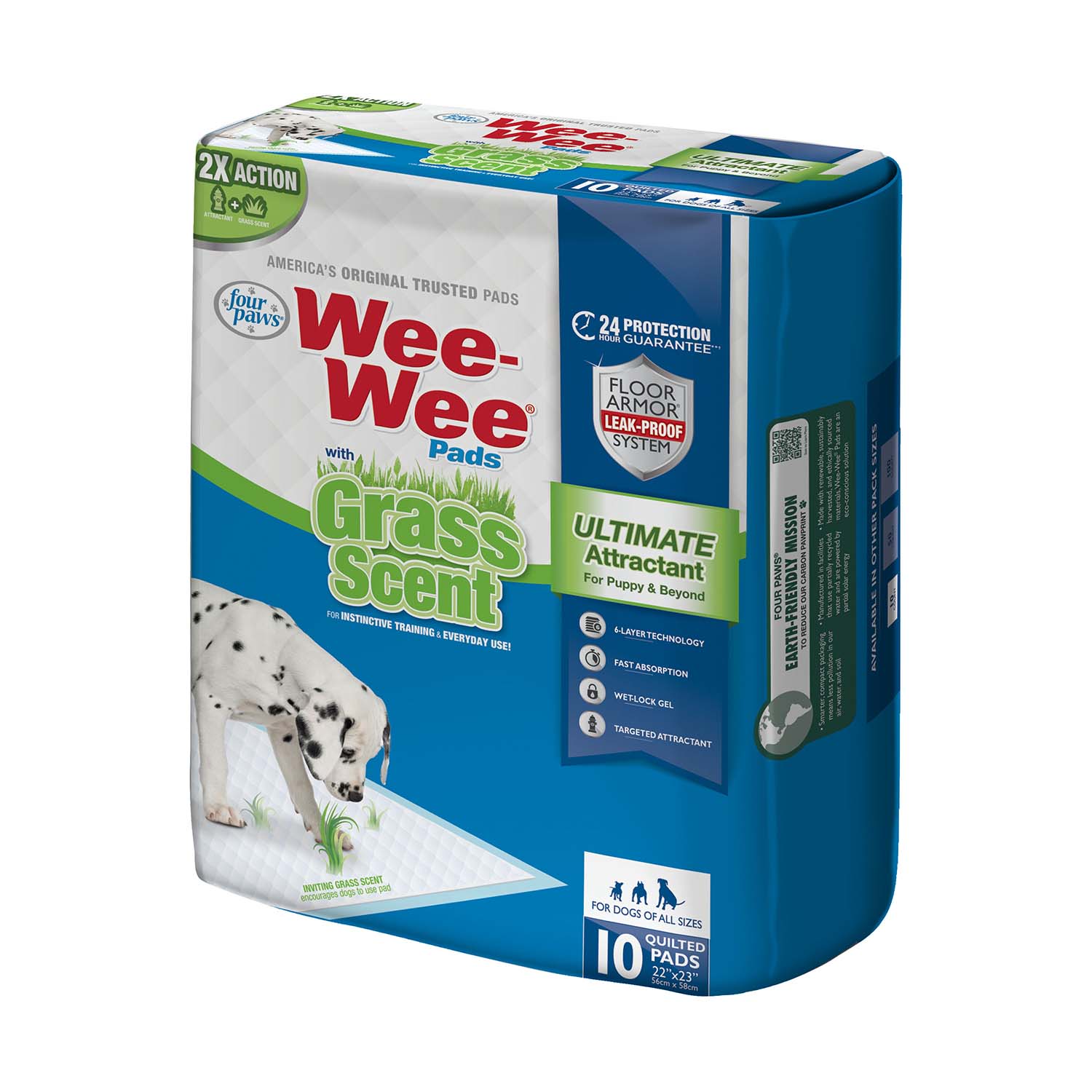 Wee-Wee Ultimate Attractant Dog Pee Pads with Grass Scent - Image 2