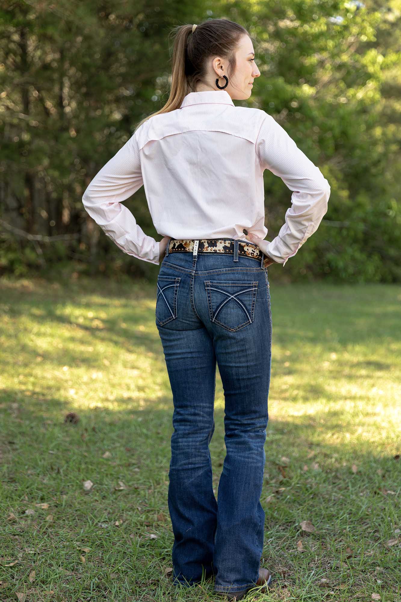 Women's VentTek Stretch Shirt, Strawberry Stripe - Image 11