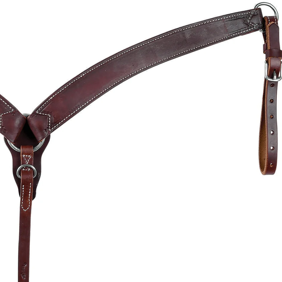Weaver Working Cowboy Harness Leather Contoured Breast Collar with Stainless Steel Hardware - Image 2