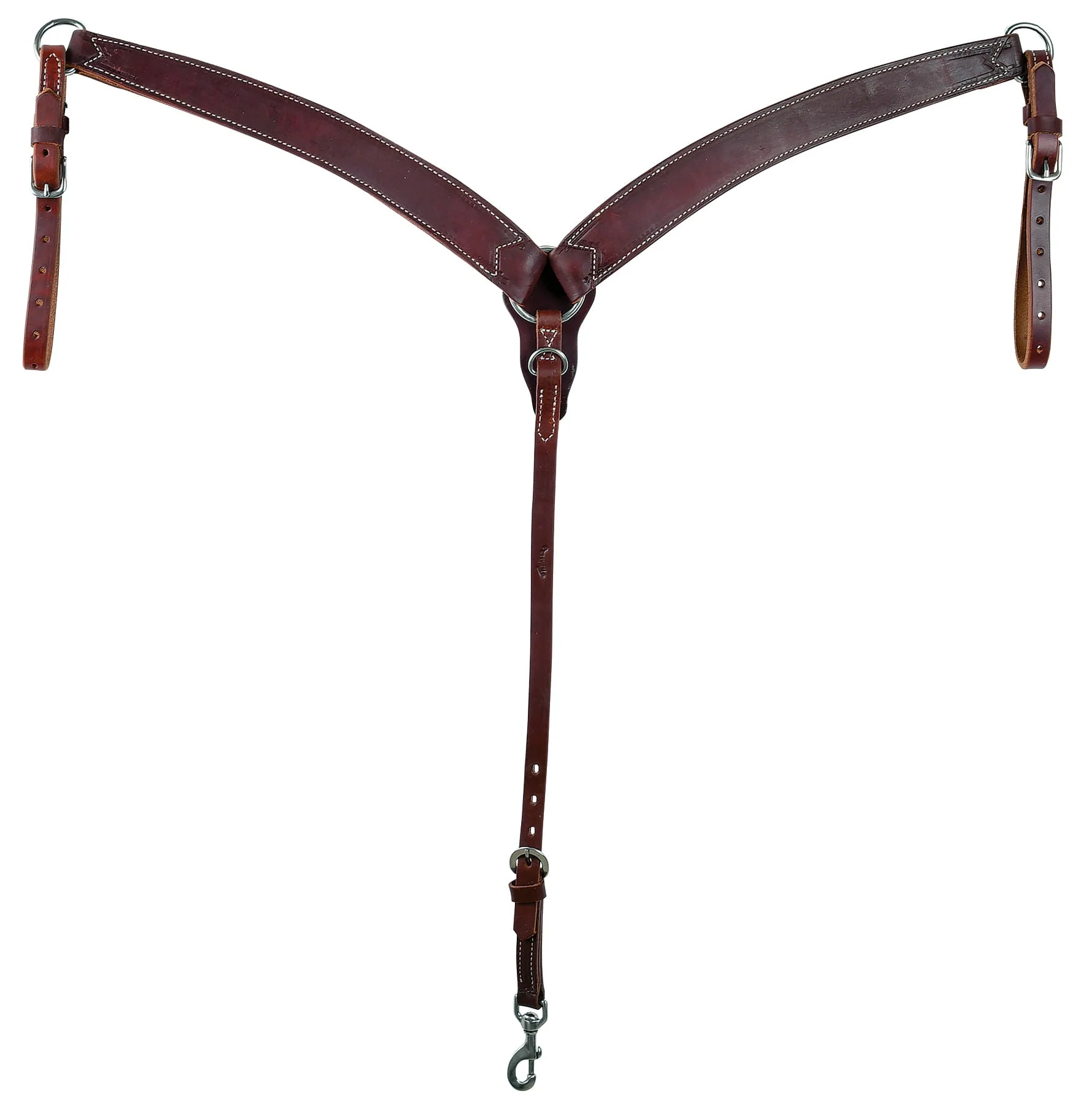 Weaver Working Cowboy Harness Leather Contoured Breast Collar with Stainless Steel Hardware - Image 3