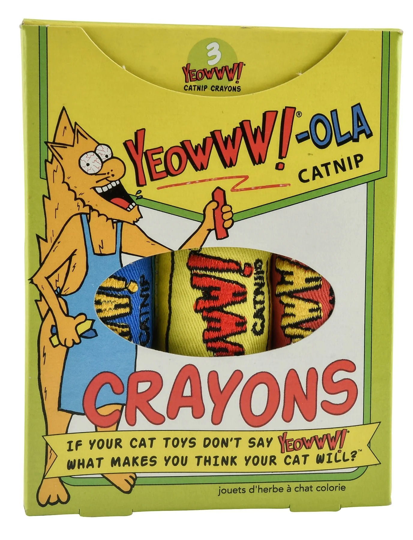Yeowww!-ola Catnip Cat Toys Crayons, 3 Pack - Image 2