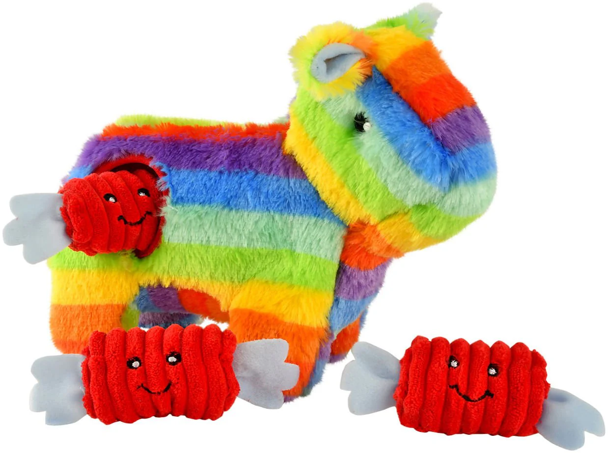 Zippy Paws Hide N Squeak 4 Piece Pinata Burrow Plush Dog Toy - Image 2