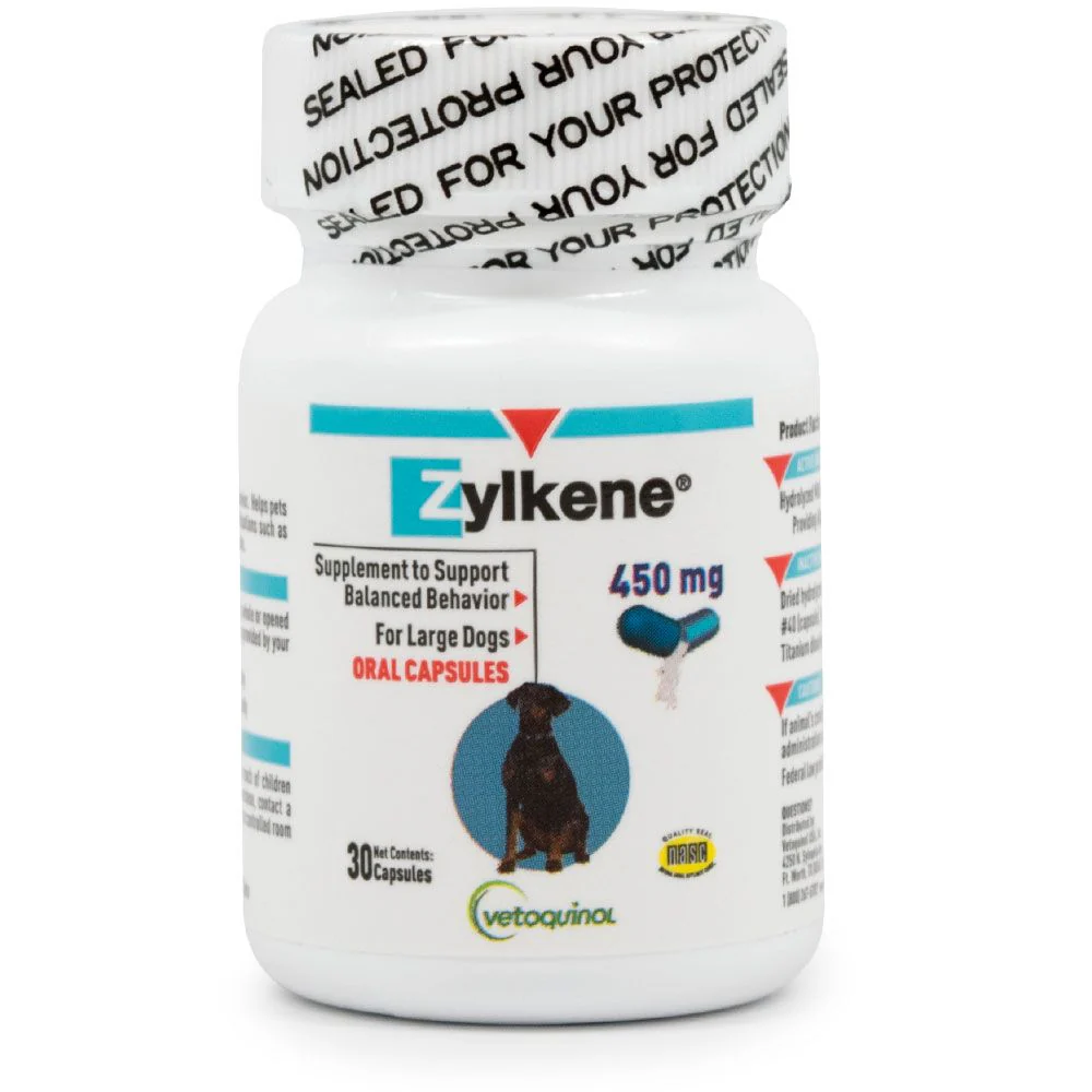 Zylkene Capsules Behavior Supplement for Dogs, 450mg, 30 Capsules